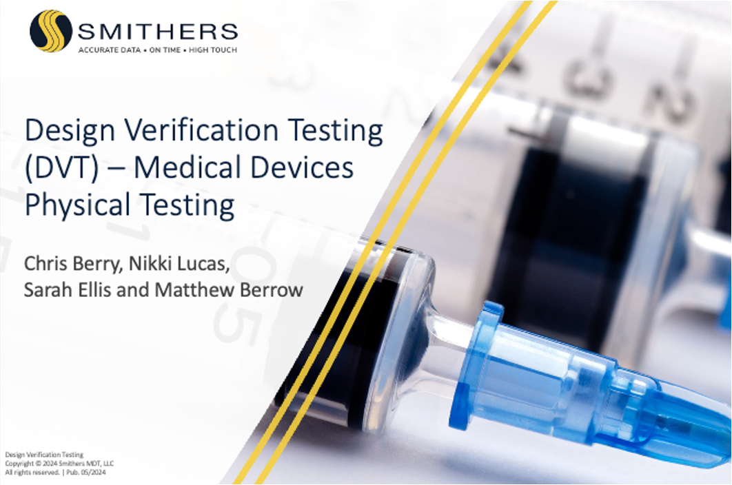 Webinar: Design Verification Testing (DVT) for Combination Drug Delivery Systems